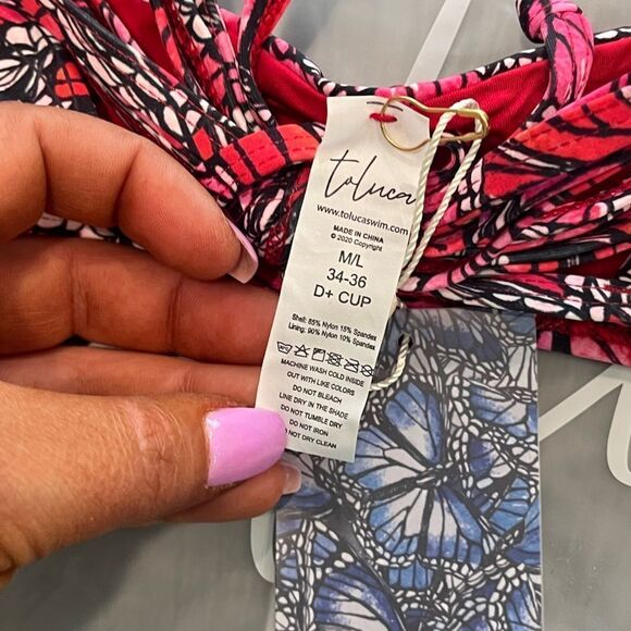 NWT Toluca Amina Bikini Top Waist Wrap Triangle Papillon Size M/L - Picture 7 of 7